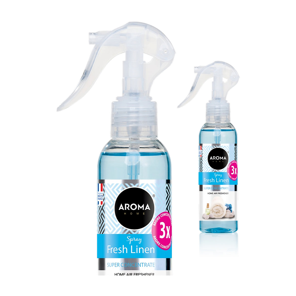 HOME & CAR AIR FRESHENER - SPRAY CONCENTRATE – 3x FRESH LINEN 150ML
