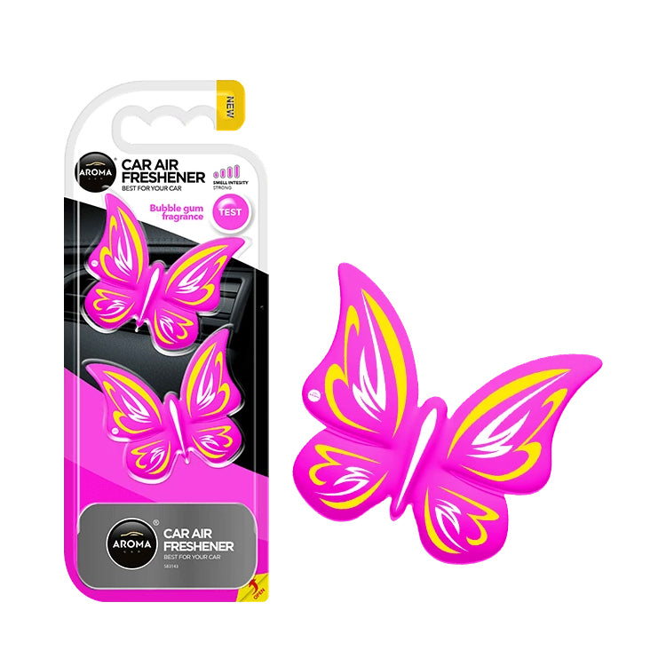 HOME & CAR AIR FRESHENER - POLYMERS BUTTERFLIES - BUBBLE GUM