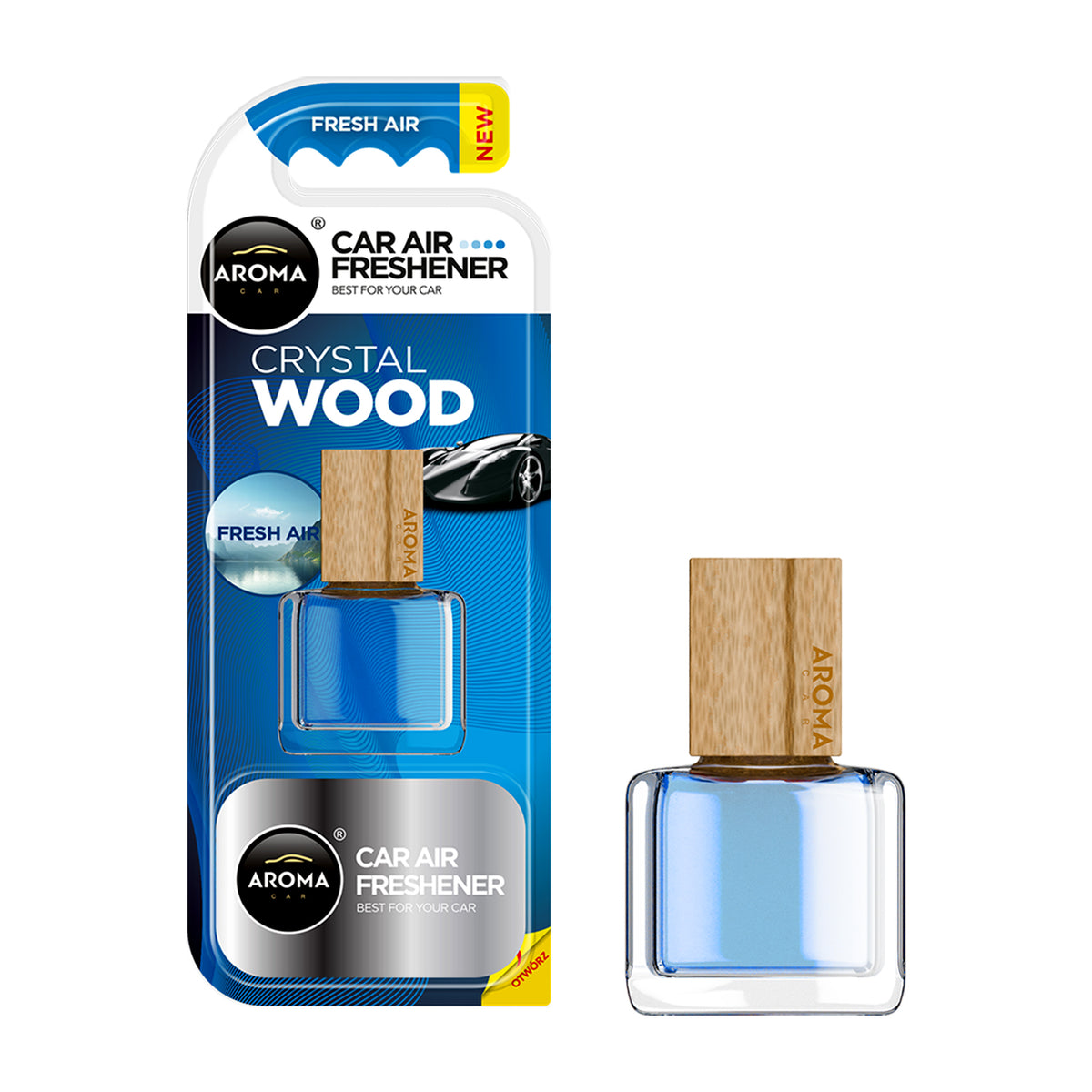 HOME & CAR AIR FRESHENER - CRYSTAL WOOD - FRESH AIR