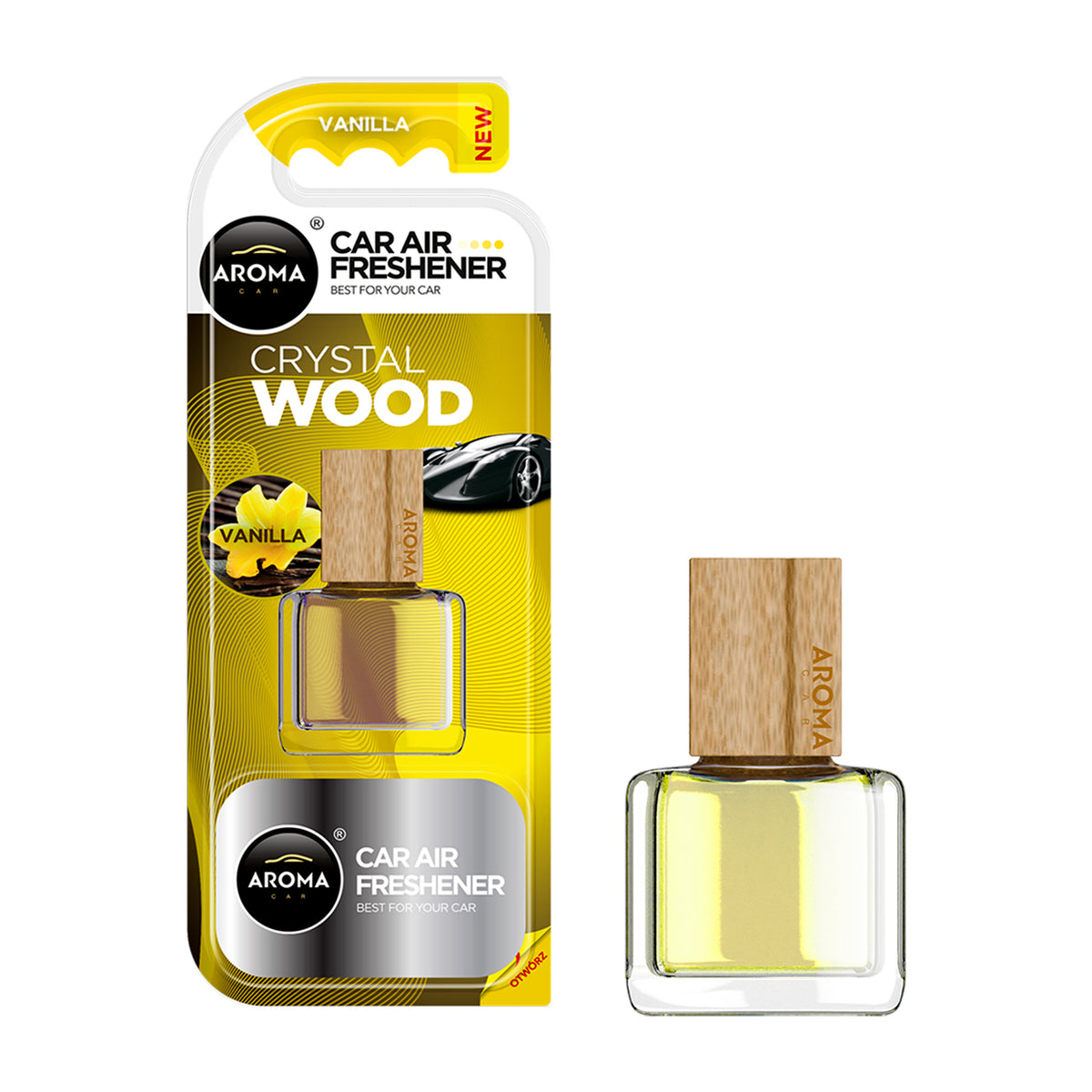 HOME & CAR AIR FRESHENER - CRYSTAL WOOD - VANILLA