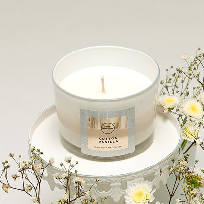 SCENTED CANDLE - ELEGANCE - COTTON VANILLA