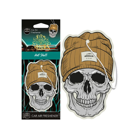 CAR AIR FRESHENER - CELLULOSE DIA DE LOS MUERTOS - HAT SKULL