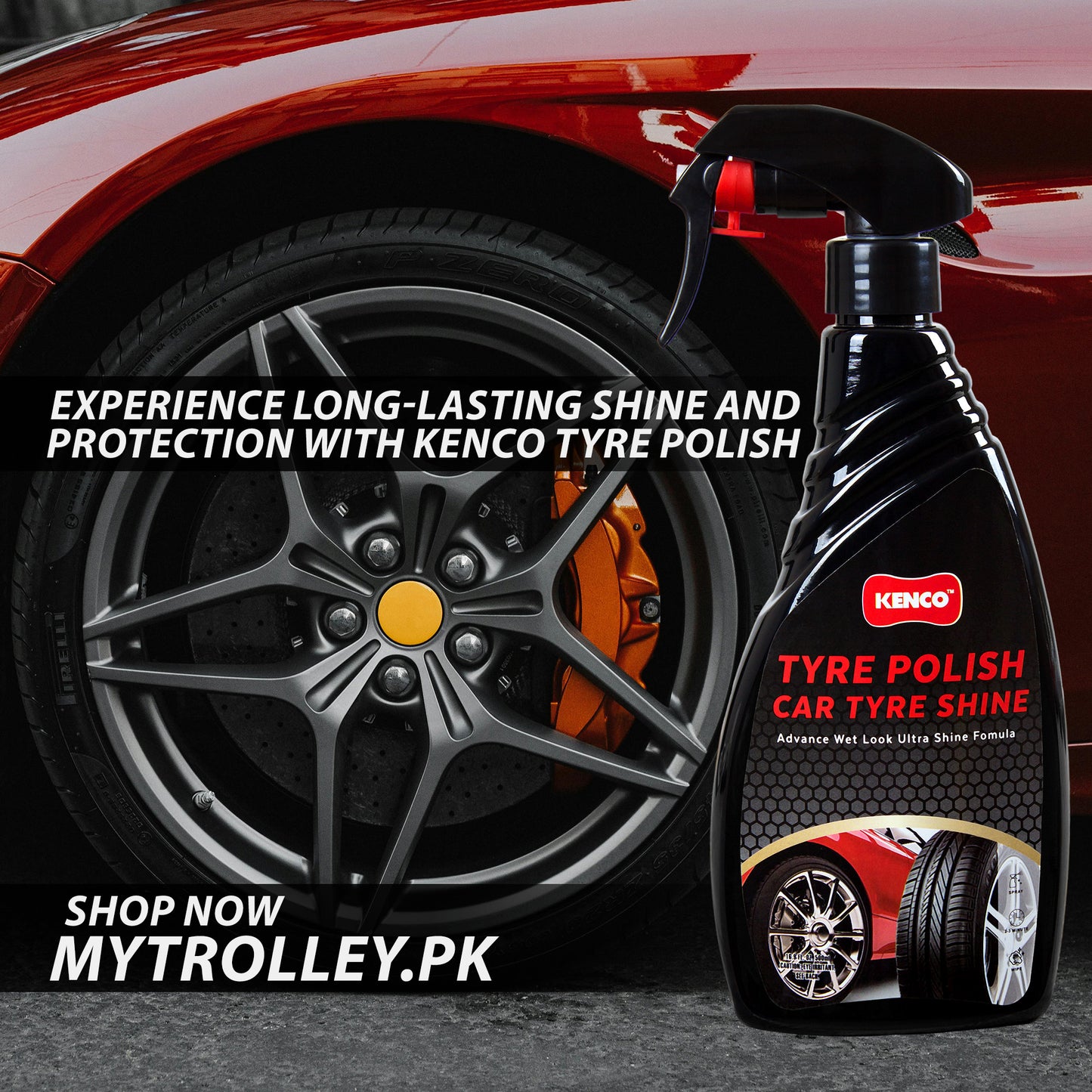 TYRE POLISH CAR TYRE SHINE  500 ML