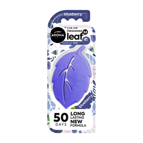 HOME & CAR AIR FRESHENER - POLYMER - LEAF 3D BLUEBERRY