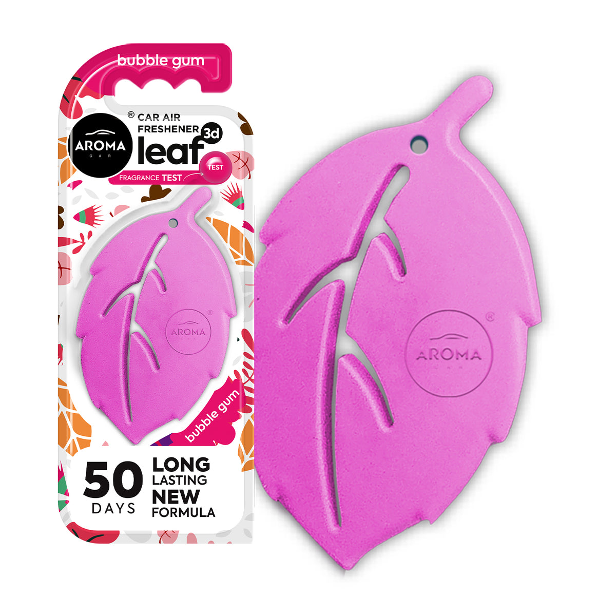 HOME & CAR AIR FRESHENER - POLYMER - LEAF 3D BUBBLE GUM