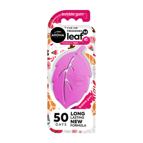 HOME & CAR AIR FRESHENER - POLYMER - LEAF 3D BUBBLE GUM