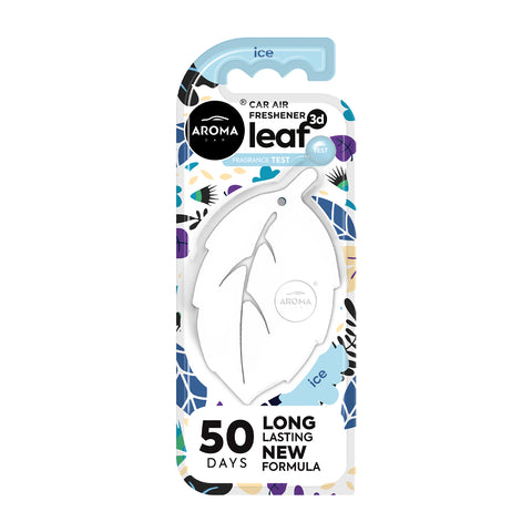 HOME & CAR AIR FRESHENER - POLYMER - LEAF 3D ICE