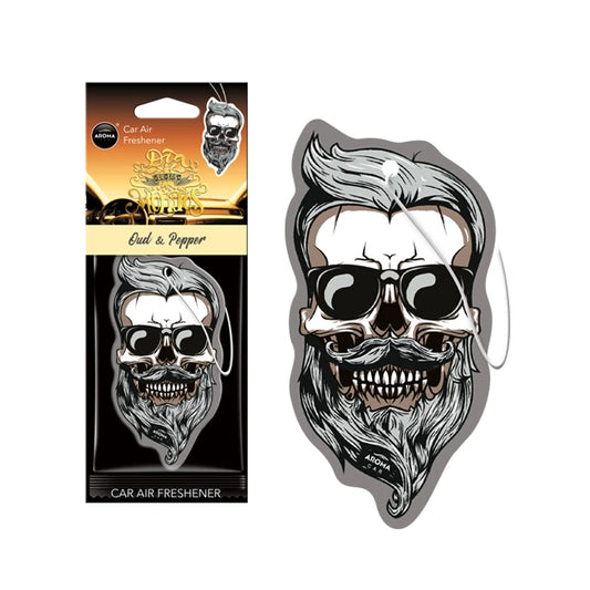 CAR AIR FRESHENER - CELLULOSE DIA DE LOS MUERTOS - OUD & PEPPER SKULL