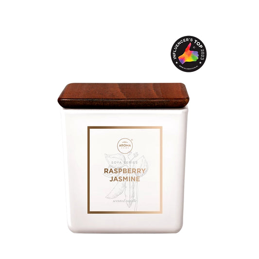 SCENTED CANDLE - SOYBEAN SCENTED - RASPBERRY & JASMINE