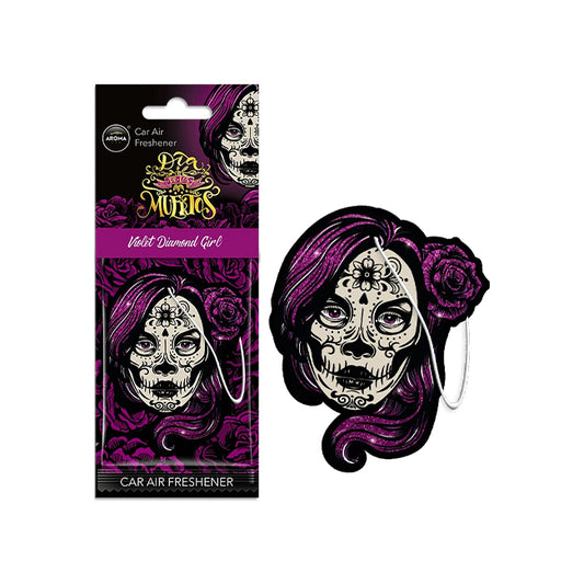 CAR AIR FRESHENER - CELLULOSE DIA DE LOS MUERTOS - VIOLET DIAMOND GIRL