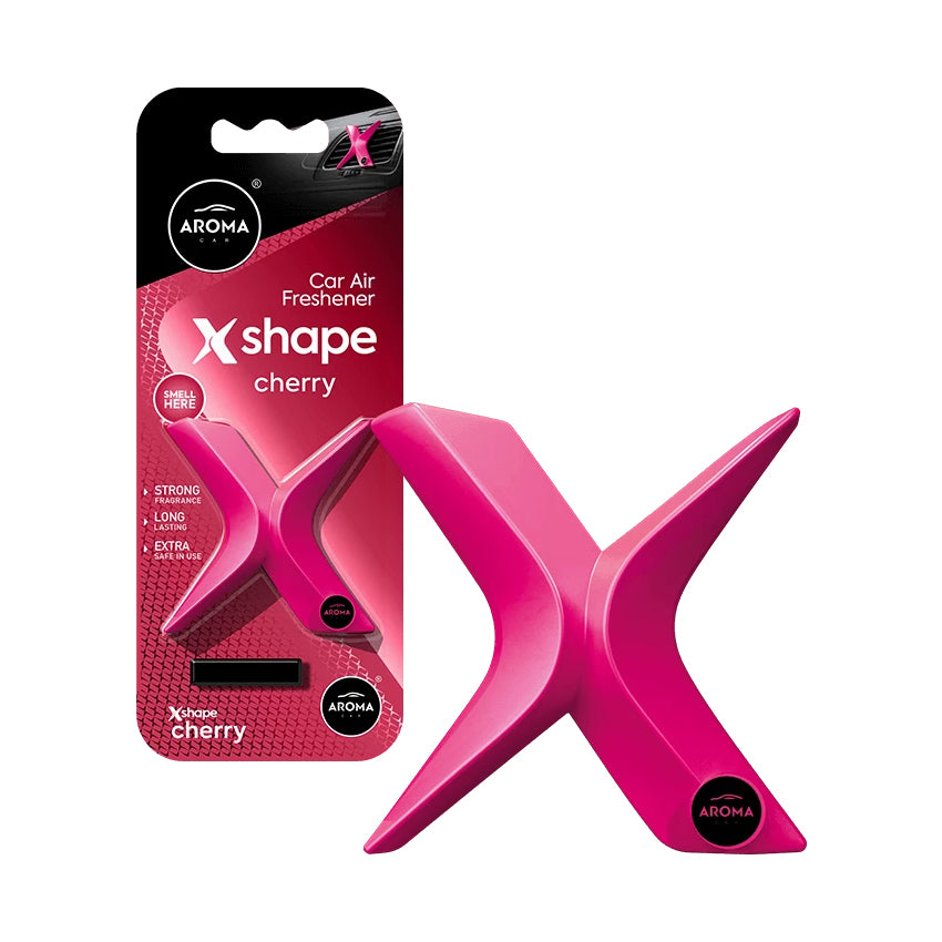 HOME & CAR AIR FRESHENER - POLYMERS - X SHAPE CHERRY